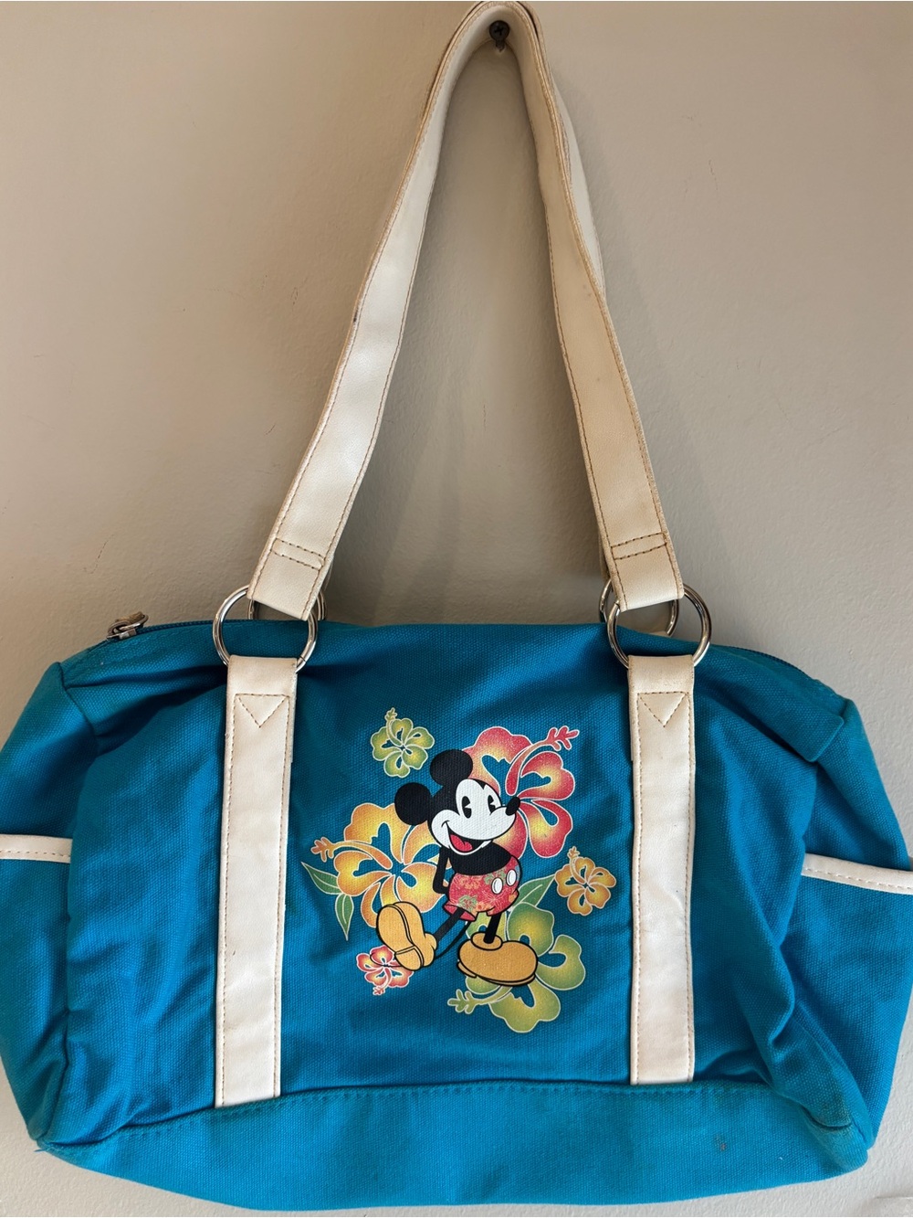 Disney Canvas Barrel Purse Zippered Hand Bag - Needs care